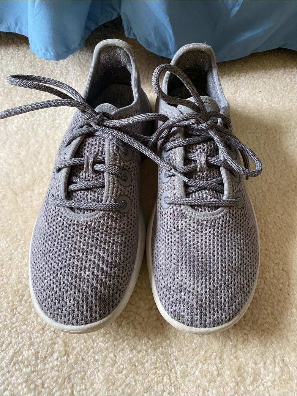 allbirds Gray Knit Lace-Up Trainer
